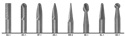 1855 1/4 SA-1, SC-1, SF-1, STEEL SHK STD CUT