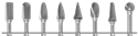 1855 8 PC CARB DOUBLE CUT BURR SET